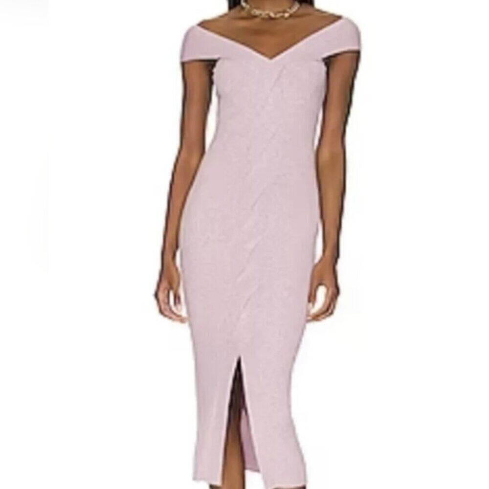Revolve Cashmere One Grey Day Isla Sleeveless Midi Dress Size M Lilac Bodycon